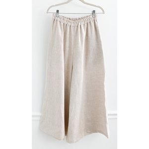 Linen FairyTales Handmade Linen Wide Leg High Rise Palazzo Pants